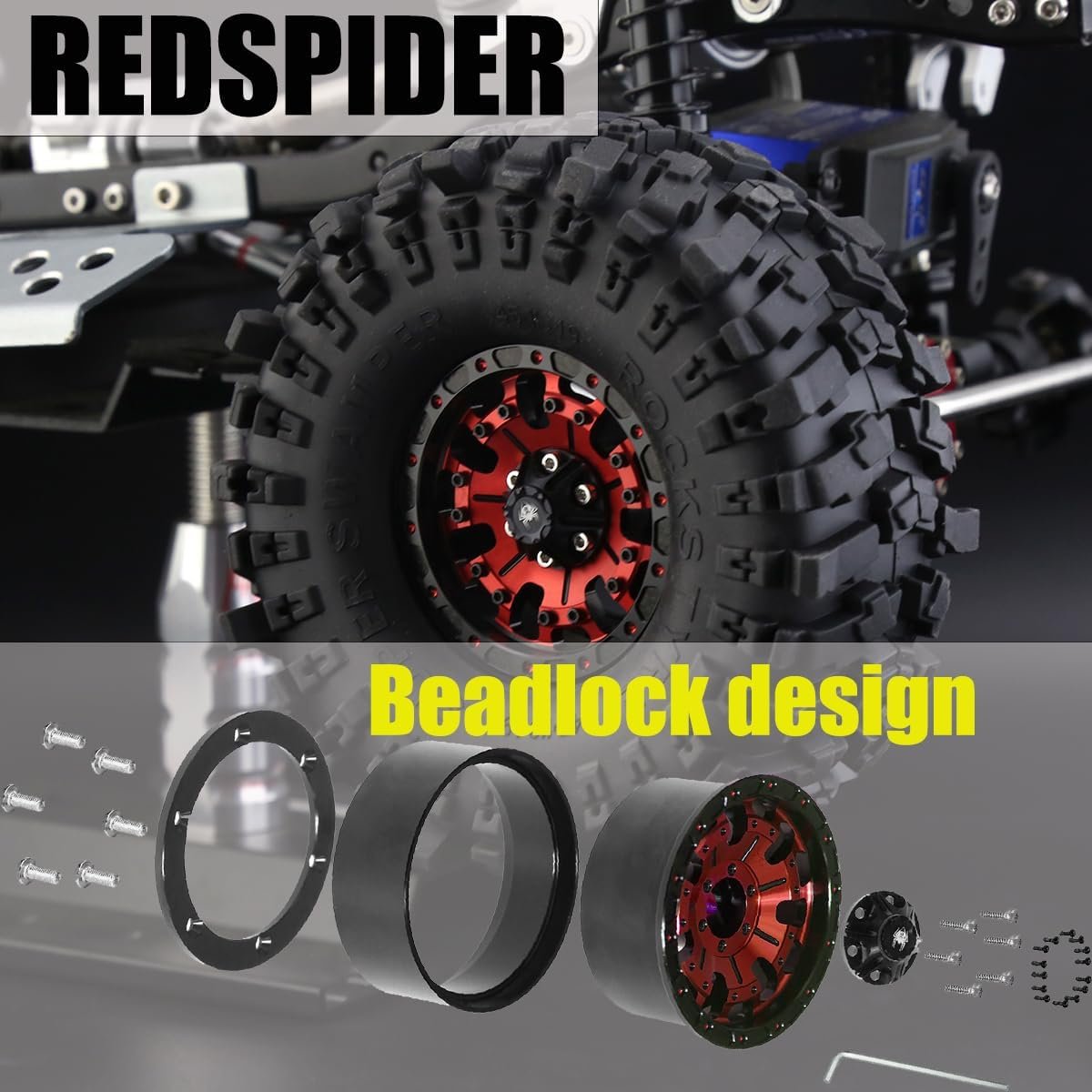 Red Spider 1.9 Beedlock Alloy Wheels for 1/10 - Image 7