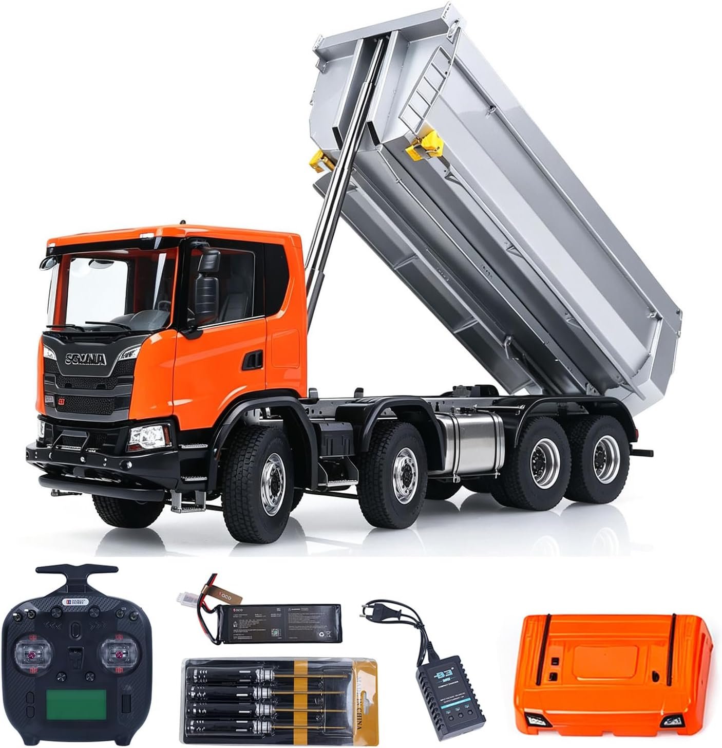Double E 1/14 8X8 Remote Control Hydraulic Dump Truck || Metal Head