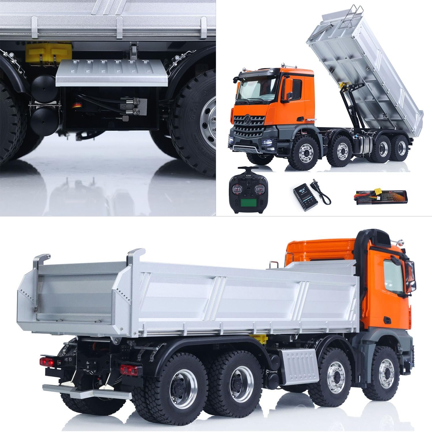 1/14 Kabolite K3367 8x8 Metal Hydraulic RC Tipper Remote Control Dump Truck - Image 7