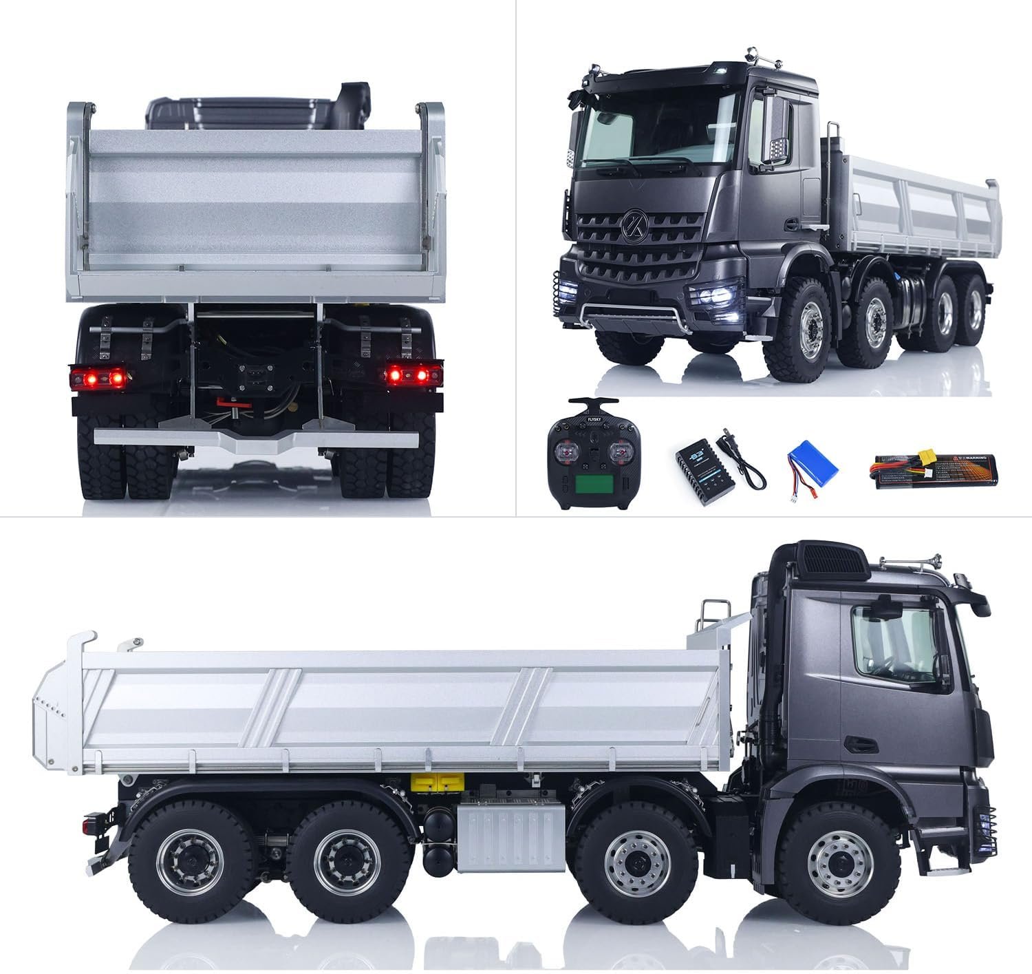 1/14 Kabolite K3367 8x8 Metal Hydraulic RC Tipper Remote Control Dump Truck - Image 6
