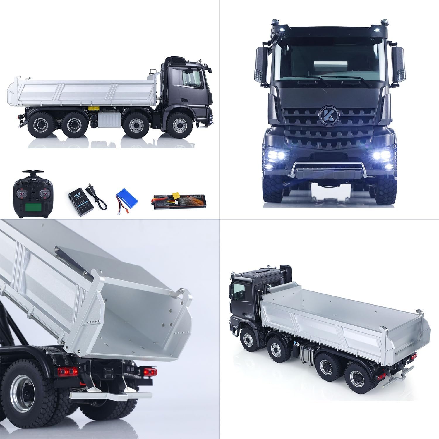 1/14 Kabolite K5703 8×8 Metal Electric RC Tipper Remote Control Dump Truck - Image 6