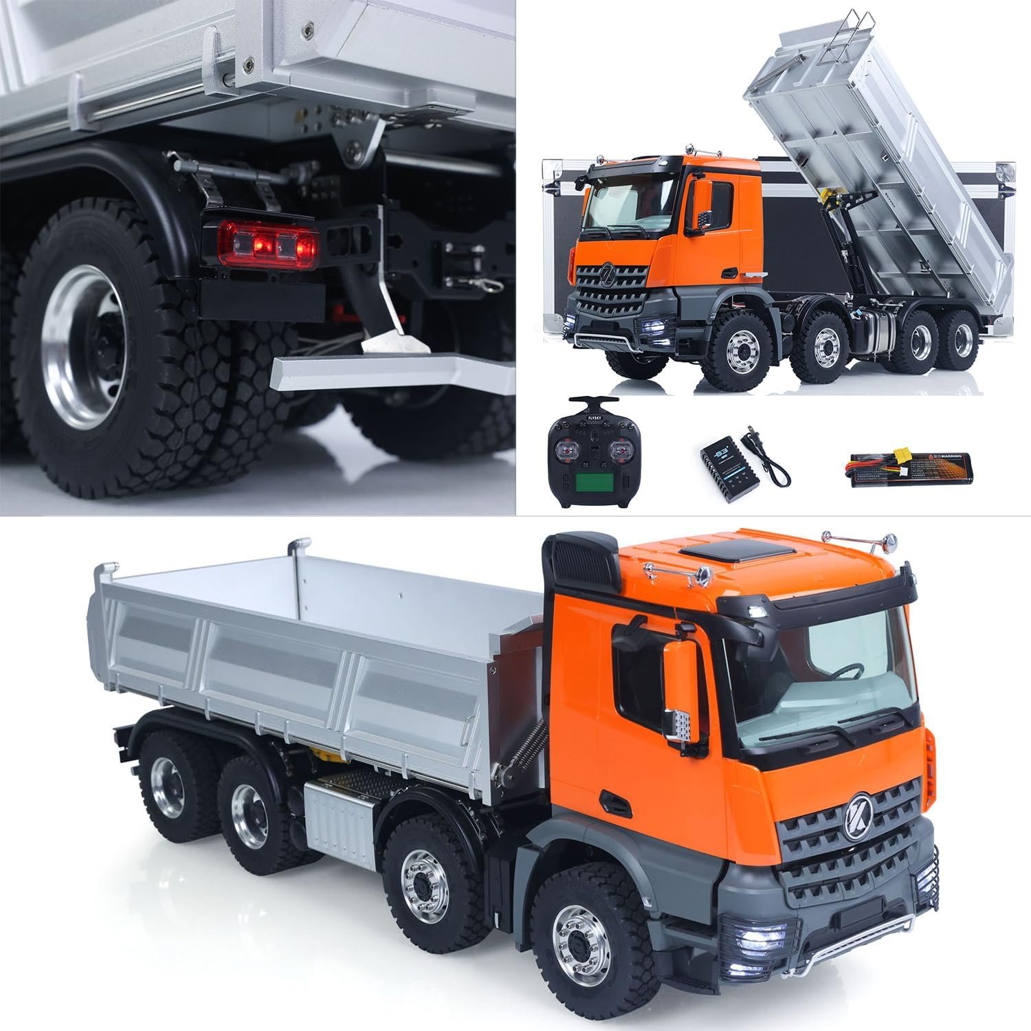 1/14 Kabolite K3367 8x8 Metal Hydraulic RC Tipper Remote Control Dump Truck - Image 4