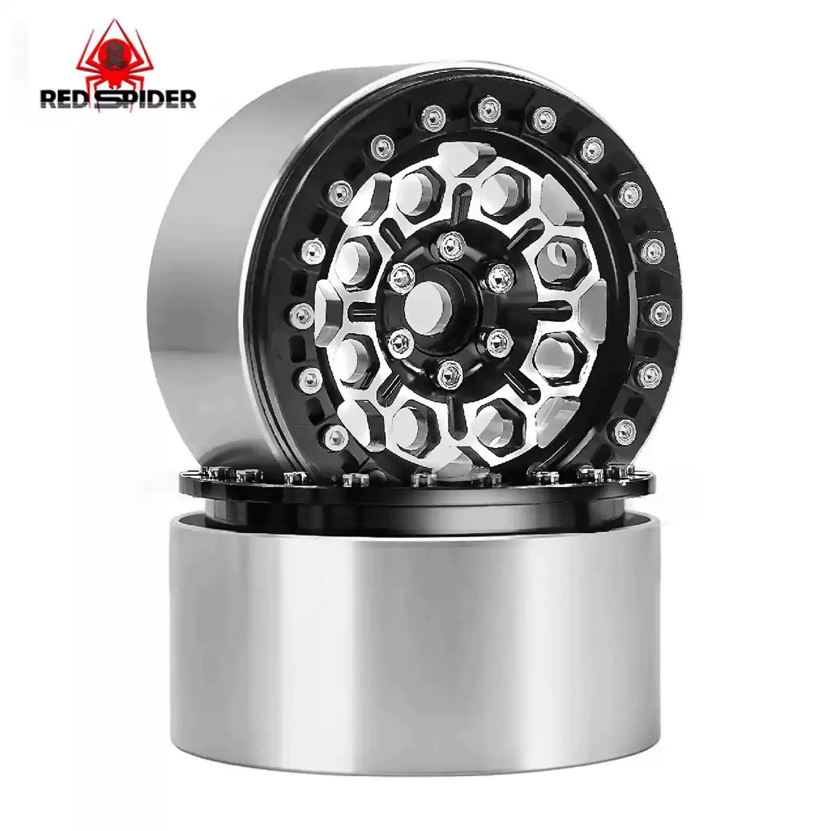 Red Spider 2.2" Honeycomb CNC Aluminum Beadlock Wheels - Image 6