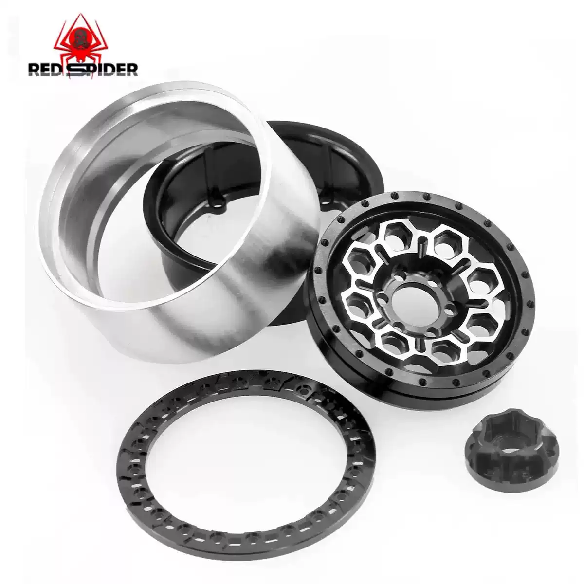 Red Spider 2.2" Honeycomb CNC Aluminum Beadlock Wheels - Image 7